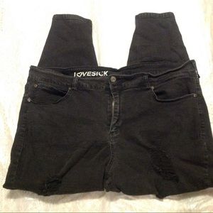 Lovesick Woman's Destructed Distresse Skinny Jeans